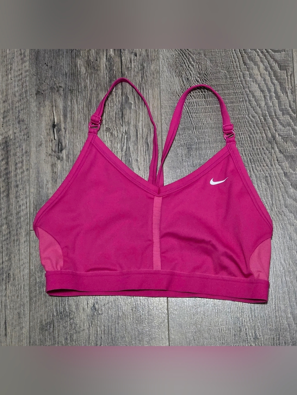 Nike Hot Pink Adjustable-Strap Light Support Sports Bra